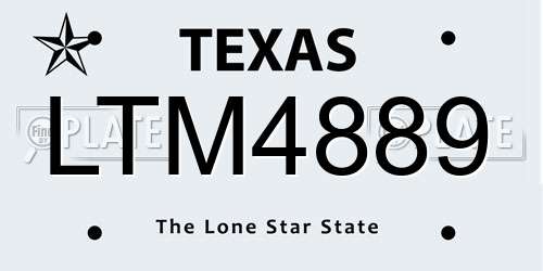 LTM4889 Texas License Plate