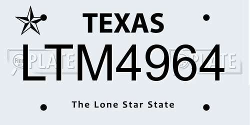 LTM4964 Texas License Plate