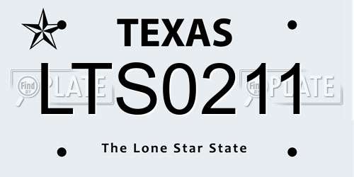 LTS0211 Texas License Plate