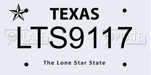 LTS9117 Texas License Plate