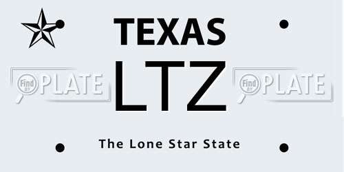 LTZ Texas License Plate