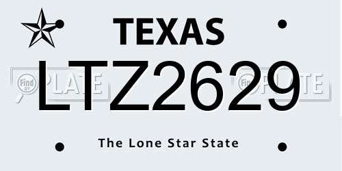 LTZ2629 Texas License Plate
