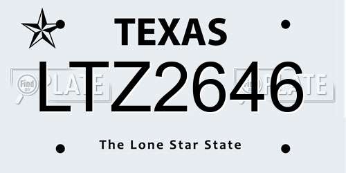 LTZ2646 Texas License Plate