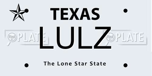 LULZ Texas License Plate