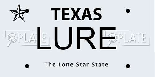 LURE Texas License Plate