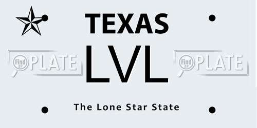 LVL Texas License Plate