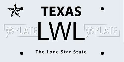 LWL Texas License Plate