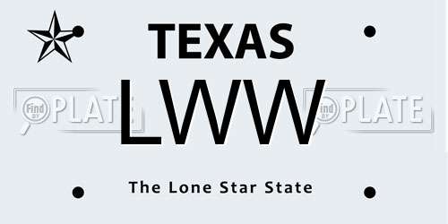LWW Texas License Plate