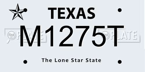 M1275T Texas License Plate