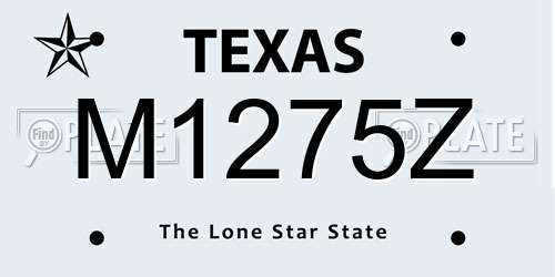 M1275Z Texas License Plate