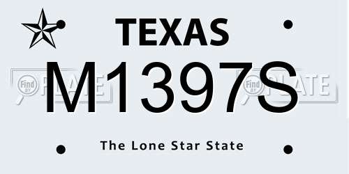 M1397S Texas License Plate