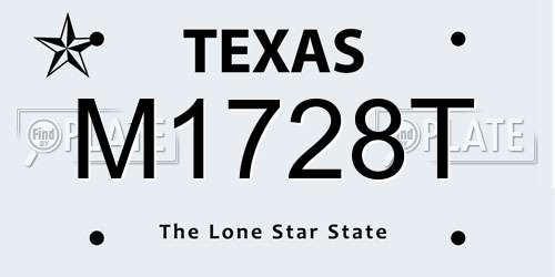 M1728T Texas License Plate