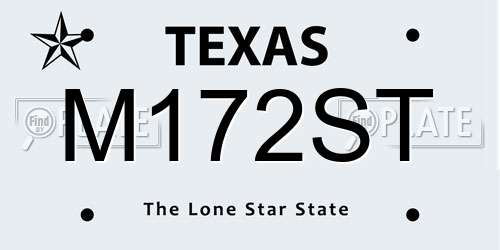M172ST Texas License Plate
