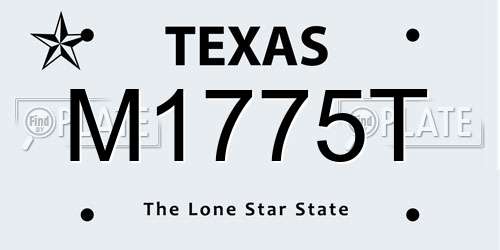 M1775T Texas License Plate