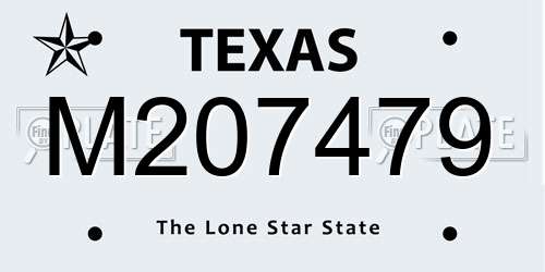 M207479 Texas License Plate