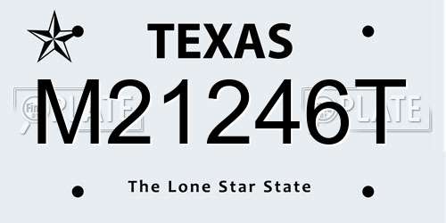 M21246T Texas License Plate
