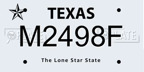 M2498F Texas License Plate