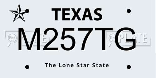 M257TG Texas License Plate