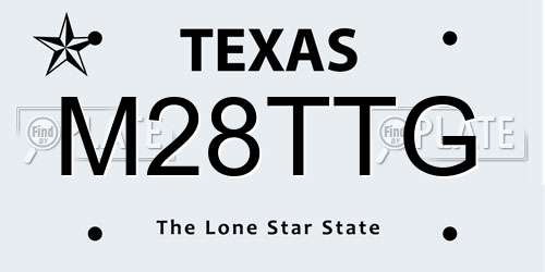 M28TTG Texas License Plate