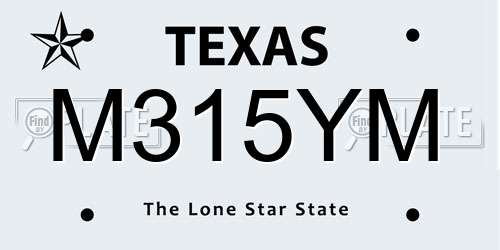 M315YM Texas License Plate