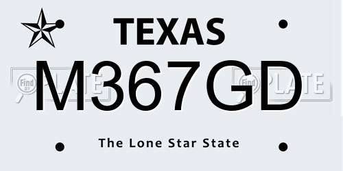 M367GD Texas License Plate