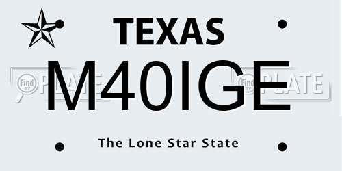 M40IGE Texas License Plate