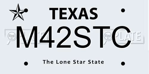 M42STC Texas License Plate
