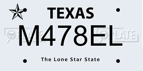 M478EL Texas License Plate