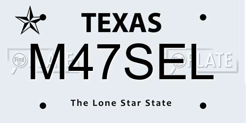 M47SEL Texas License Plate
