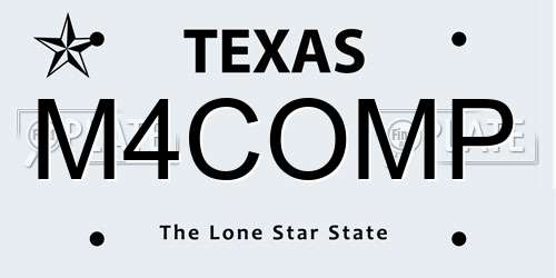 M4COMP Texas License Plate