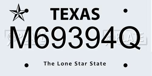 M69394Q Texas License Plate