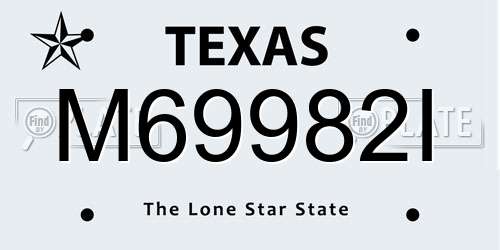 M69982I Texas License Plate