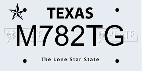 M782TG Texas License Plate
