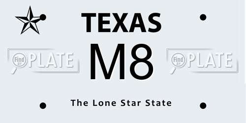 M8 Texas License Plate