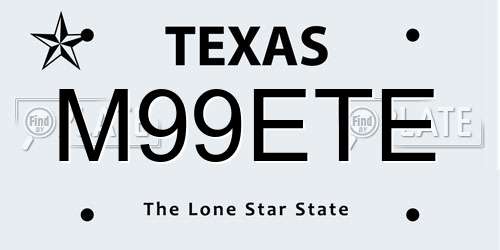 M99ETE Texas License Plate