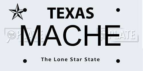 MACHE Texas License Plate