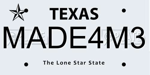 MADE4M3 Texas License Plate