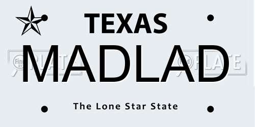 MADLAD Texas License Plate