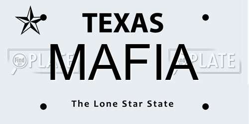 MAFIA Texas License Plate