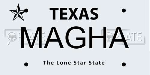 MAGHA Texas License Plate