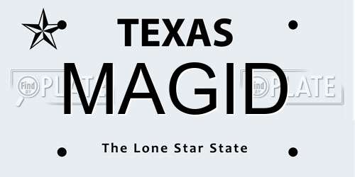 MAGID Texas License Plate