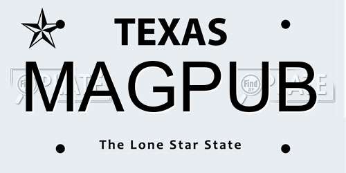 MAGPUB Texas License Plate