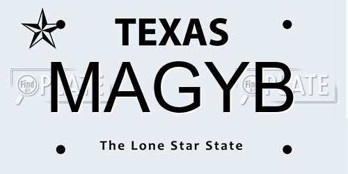 MAGYB Texas License Plate