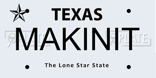 MAKINIT Texas License Plate