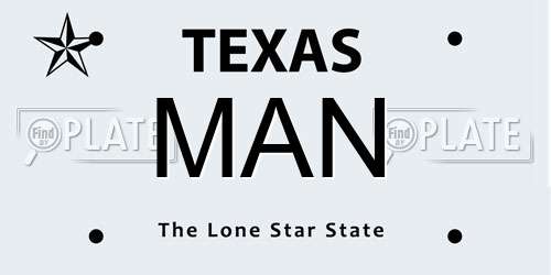 MAN Texas License Plate