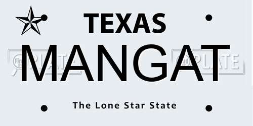 MANGAT Texas License Plate