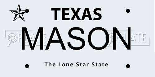 MASON Texas License Plate