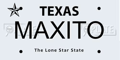 MAXITO Texas License Plate