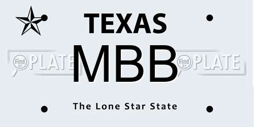 MBB Texas License Plate