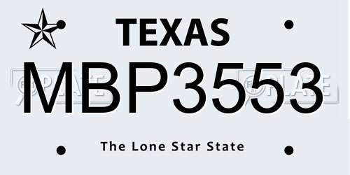 MBP3553 Texas License Plate